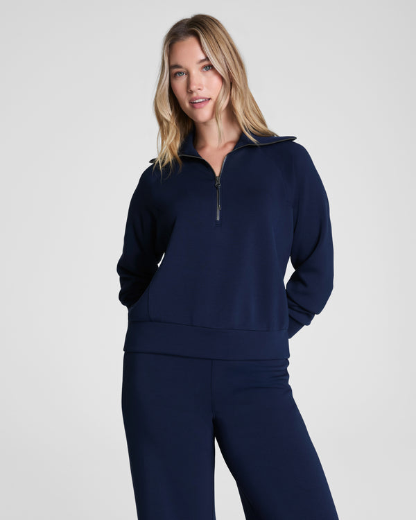 spanx Half Zip Timeless Navy