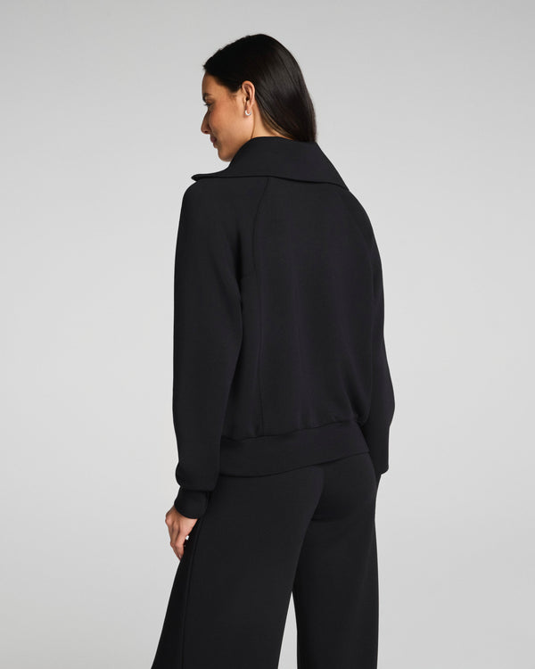 Spanx Half Zip Very Black