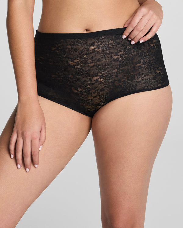 spanx Lace Boyshort Very Black