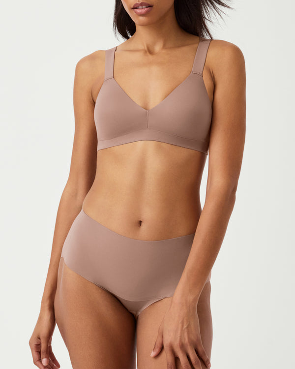 spanx Lightly Lined Bralette Cafe Au Lait