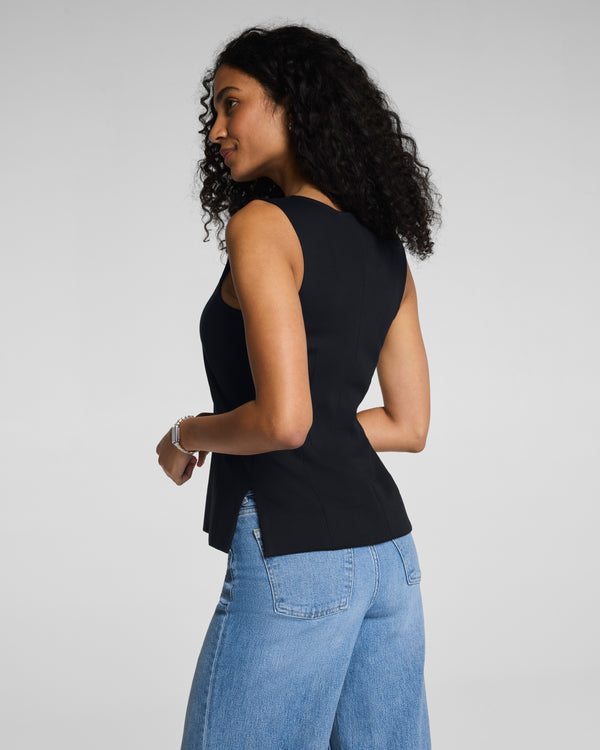 Spanx Ponte V-Neck Tank Classic Black