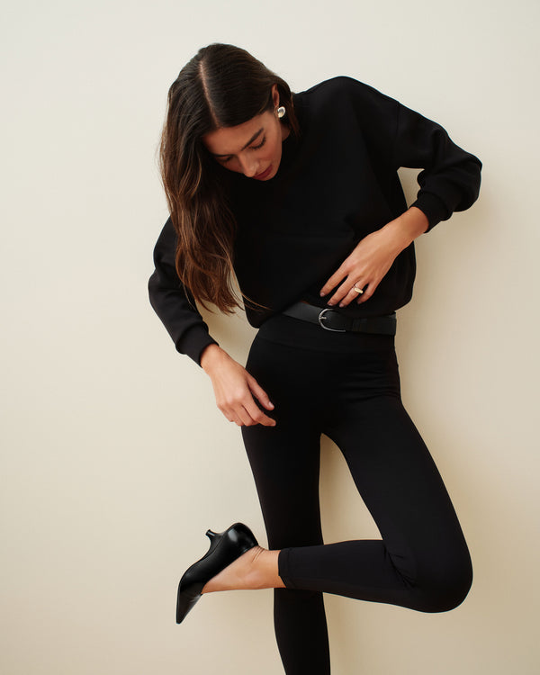 Spanx Ribbed Knit Legging Classic Black