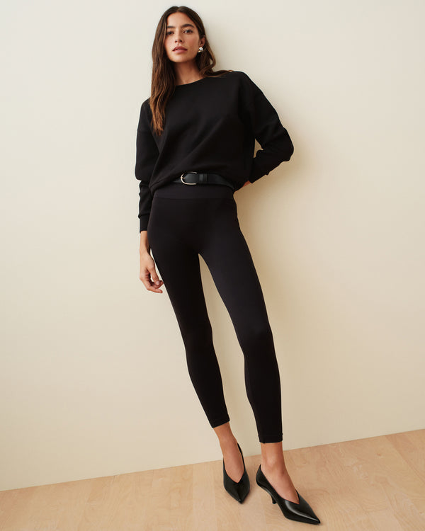 spanx Ribbed Knit Legging Classic Black