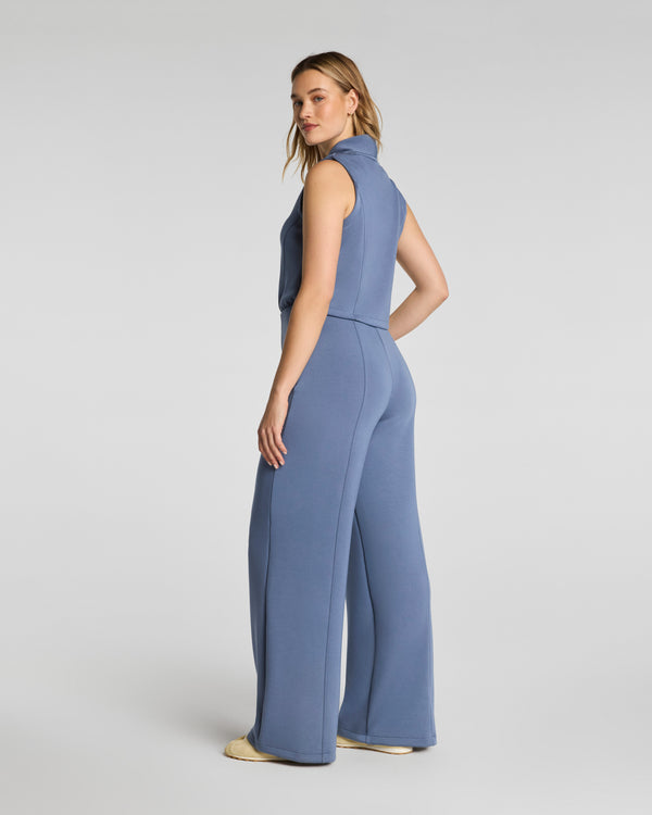 Spanx Shawl Collar Half Zip Jumpsuit Rain