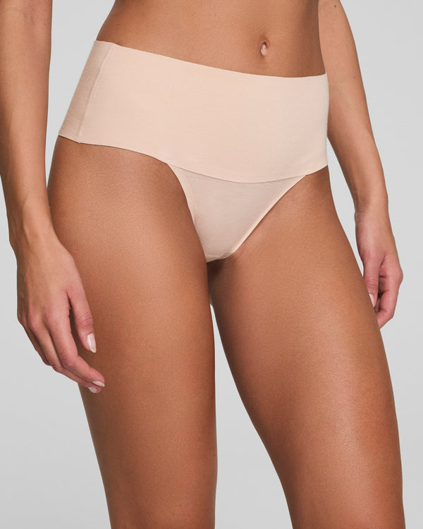spanx Supima Cotton Thong Oat