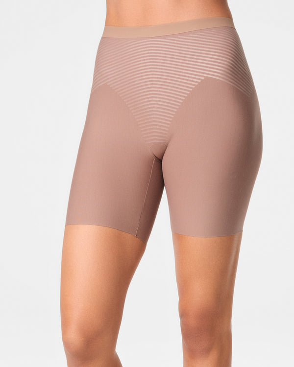 Spanx Supima® Cotton Mid-Thigh Short Cafe Au Lait