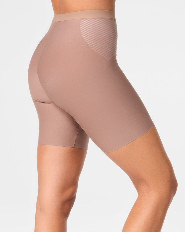 Spanx Supima® Cotton Mid-Thigh Short Cafe Au Lait