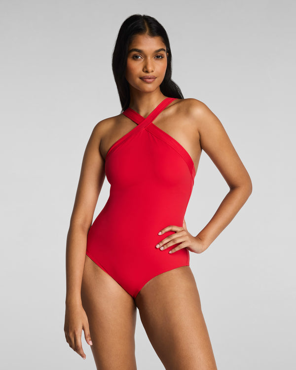 Spanx Swim High-Neck One Piece SPANX® Red