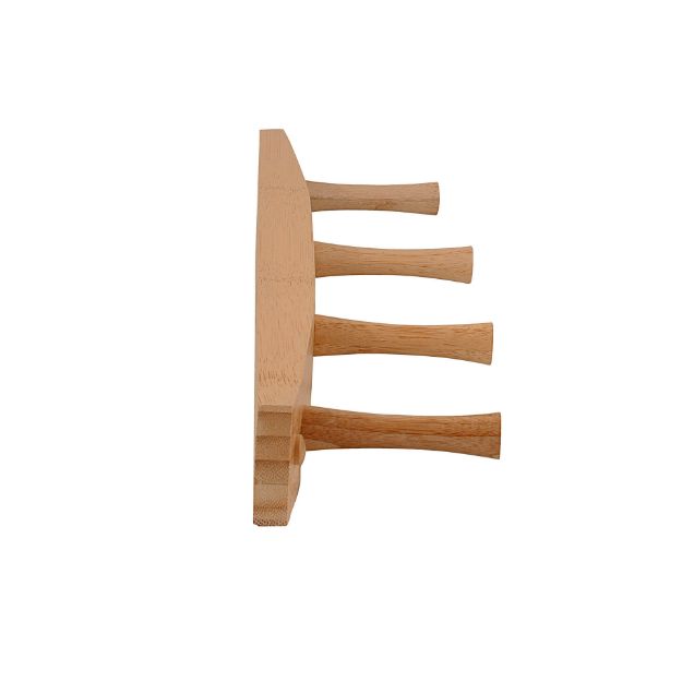 Spectrum Diversified 4-Peg Wall Mount Wood Rack - Bamboo