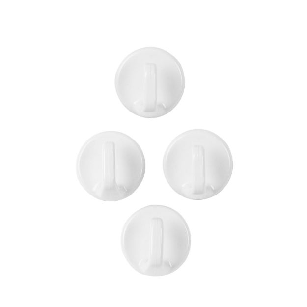 Spectrum Diversified 4-Piece Adhesive Utility Hook Set - White