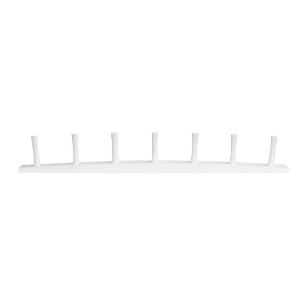Spectrum Diversified 7-Peg Wall Mount Wood Rack - White