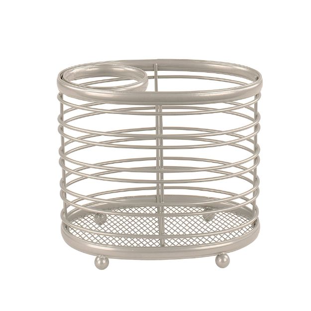 Spectrum Diversified Ashley Countertop Hair Dryer & Accessory Organizer - Satin Nickel