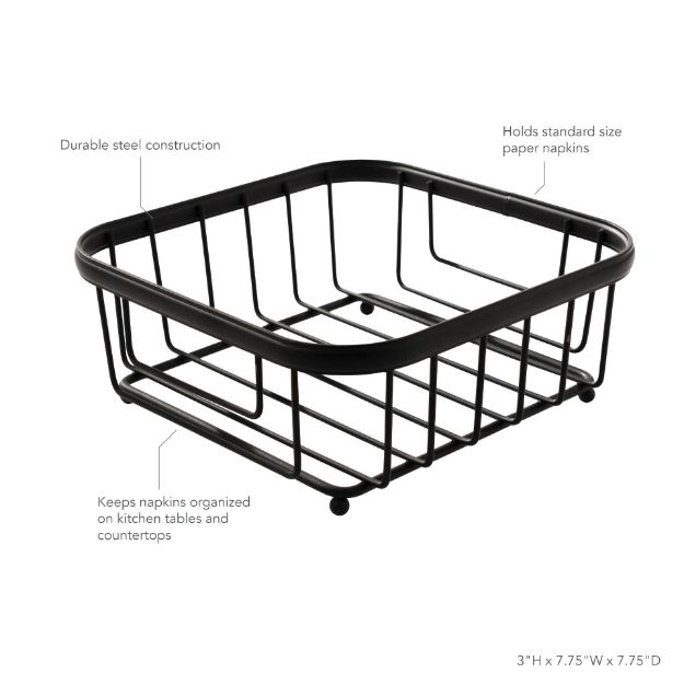 Spectrum Diversified Ashley Flat Napkin Holder - Black