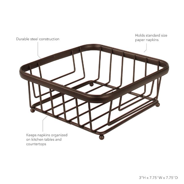 Spectrum Diversified Ashley Flat Napkin Holder - Bronze