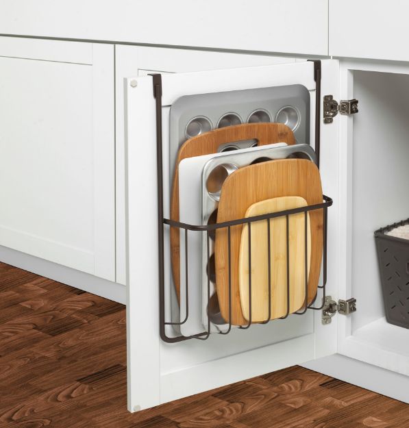 Spectrum Diversified Ashley Over The Cabinet Cutting Board & Bakeware Holder - Bronze