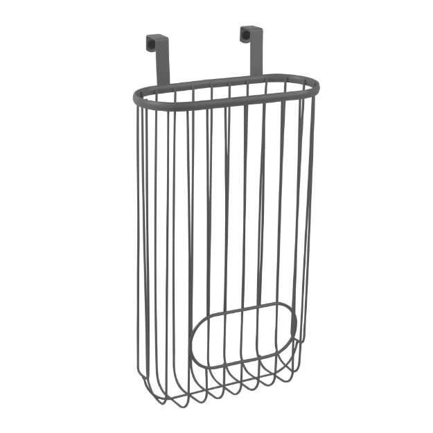 spectrum diversified Ashley Over the Cabinet Recycling Bag Holder - Industrial Gray