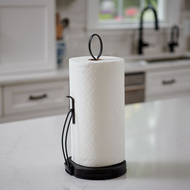 Spectrum Diversified Ashley Tension Paper Towel Holder - Black