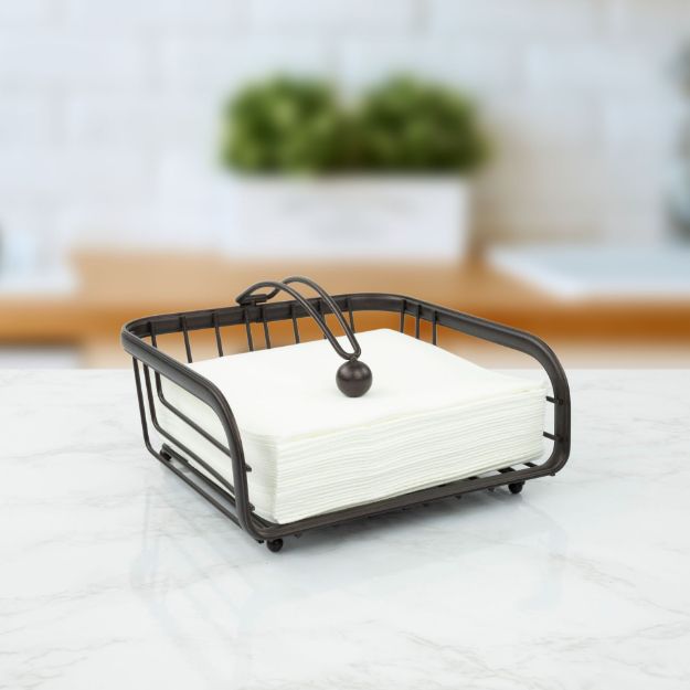 Spectrum Diversified Ashley Weighted Napkin Holder- Bronze