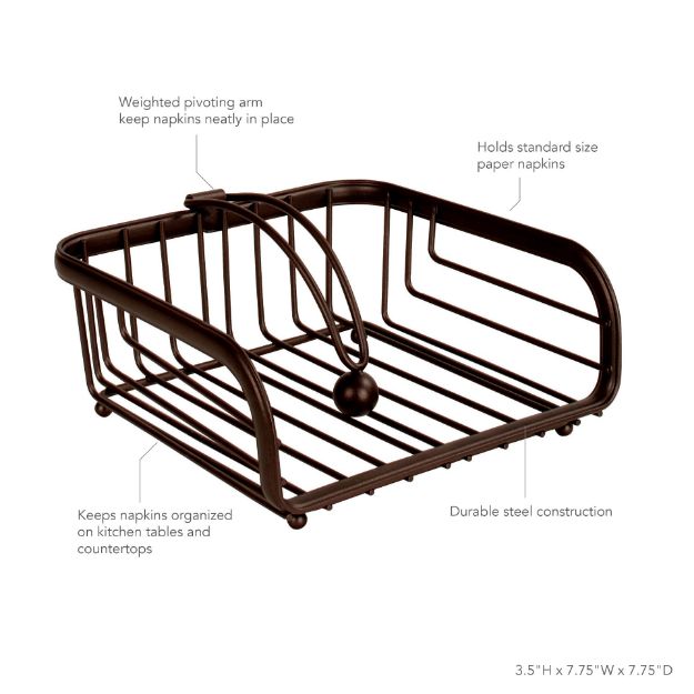 Spectrum Diversified Ashley Weighted Napkin Holder- Bronze