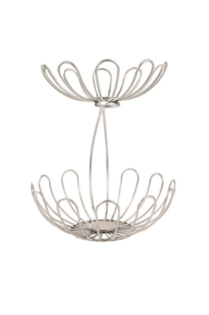 Spectrum Diversified Bloom Arched 2-Tier Server - Satin Nickel