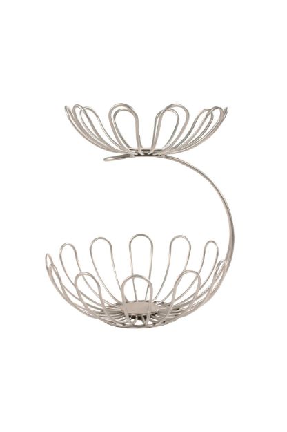 spectrum diversified Bloom Arched 2-Tier Server - Satin Nickel