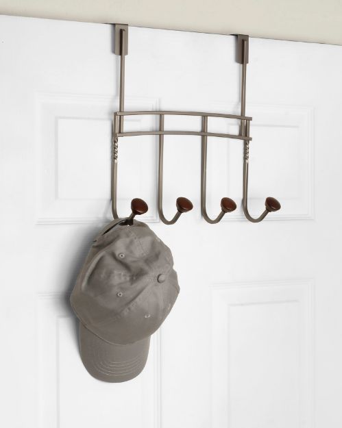 Spectrum Diversified Cambridge Over The Door 4-Hook Rack
