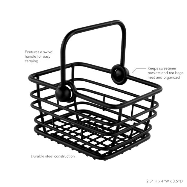 Spectrum Diversified Contempo™ Sugar Packet Basket - Black