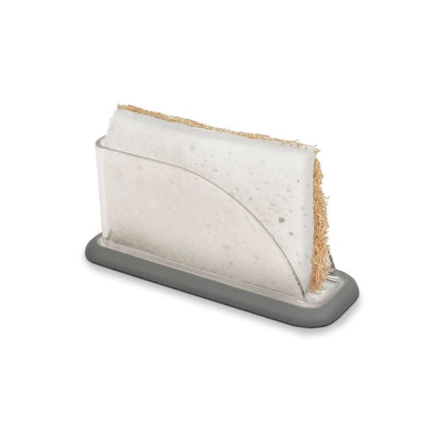 Spectrum Diversified Cora Countertop Sink Sponge Holder - Gray/Clear