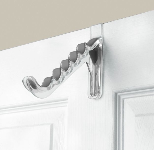 Spectrum Diversified Cora Over The Door Hanger Hook - Gray/Clear