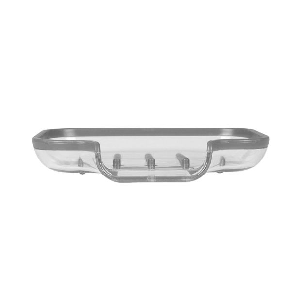 Spectrum Diversified Cora Sink Sponge & Soap Dish - Gray/Clear