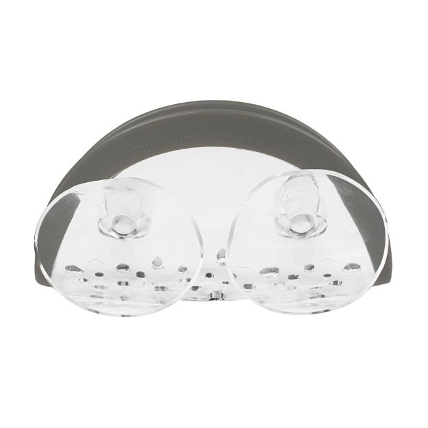 Spectrum Diversified Cora Suction Sink Sponge Holder - Gray/Clear