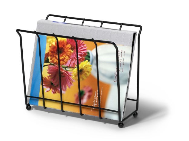 Spectrum Diversified Desktop Wire Magazine Rack - Black