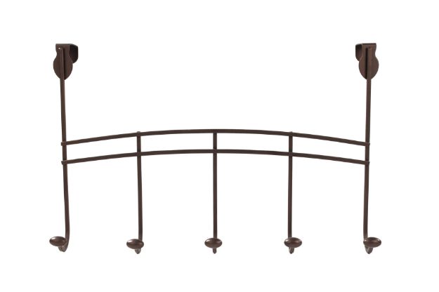 spectrum diversified Duchess Over the Door 5-Hook Rack - Bronze