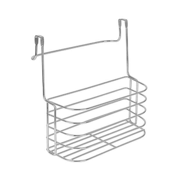 spectrum diversified Duo Over the Cabinet Towel Bar & Medium Basket - Chrome