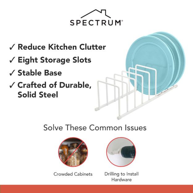 Spectrum Diversified Euro Organizer Cookware & Cutting Board Matte White