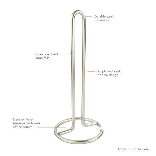 Spectrum Diversified Euro Paper Towel Holder - Satin Nickel