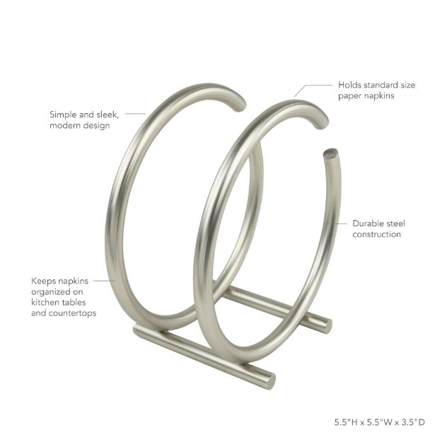 Spectrum Diversified Euro Round Napkin Holder - Satin Nickel