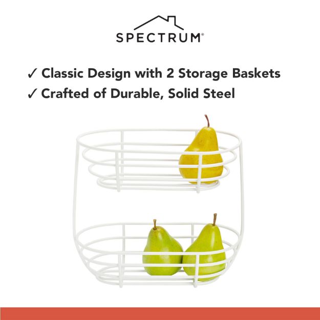 Spectrum Diversified Euro Server 2-Tier Matte White