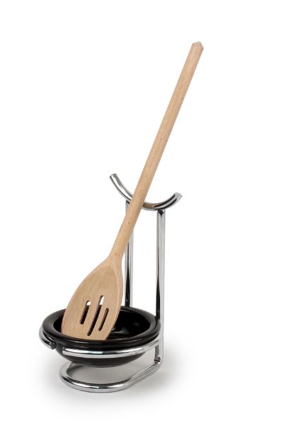 Spectrum Diversified Euro Spoon Rest With Ceramic Dish - Chrome