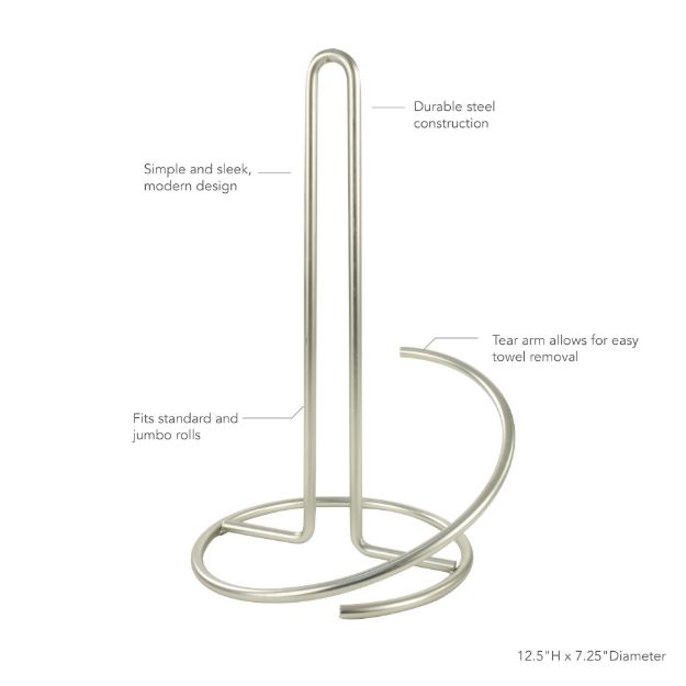 Spectrum Diversified Euro Supreme Paper Towel Holder - Satin Nickel