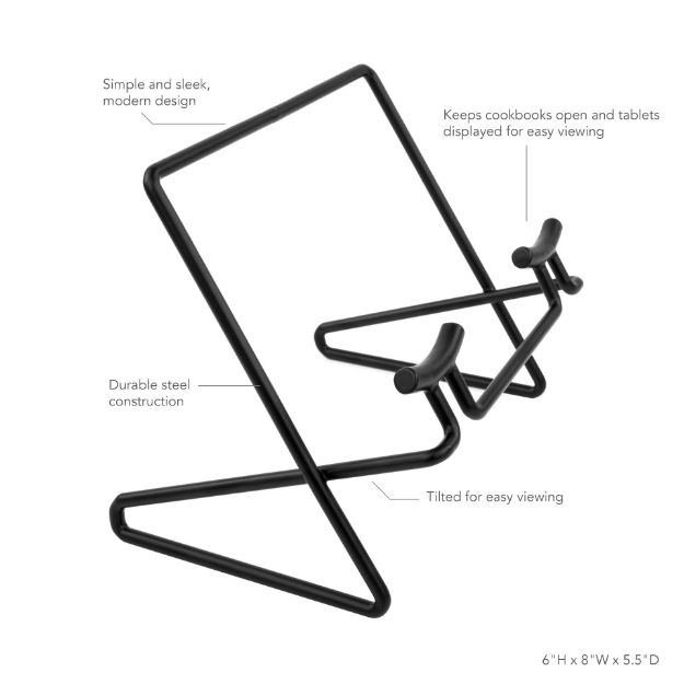Spectrum Diversified Euro Tablet & Cookbook Holder - Black