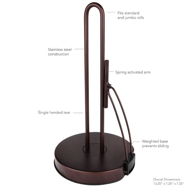 Spectrum Diversified Euro Tension Paper Towel Holder - Bronze