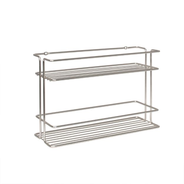 Spectrum Diversified Euro Wall Mount 2-Tier Spice Rack - Satin Nickel