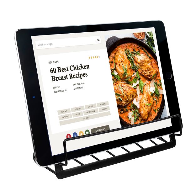 spectrum diversified Finley Tablet & Cookbook Holder - Black