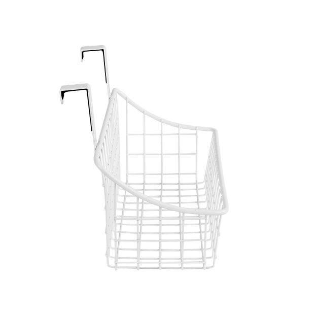 Spectrum Diversified Grid Over The Cabinet Small Basket - White