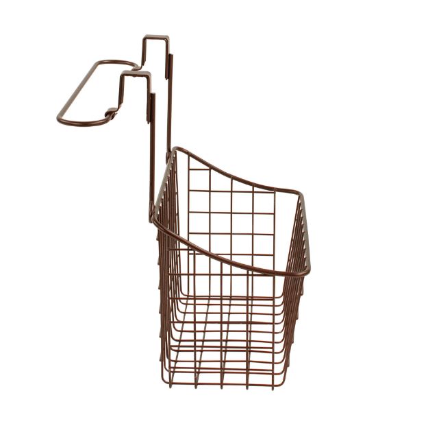 Spectrum Diversified Grid Over The Cabinet Towel Bar & Medium Basket - Bronze