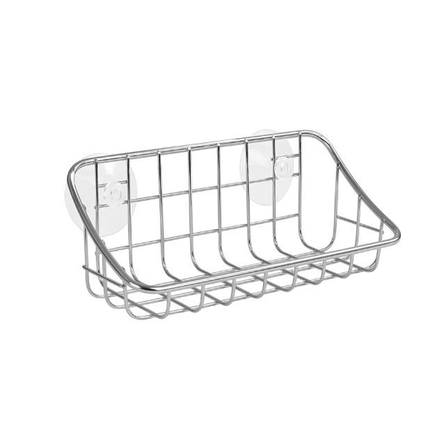 spectrum diversified Grid Suction Sink Organizer - Stainless Steel