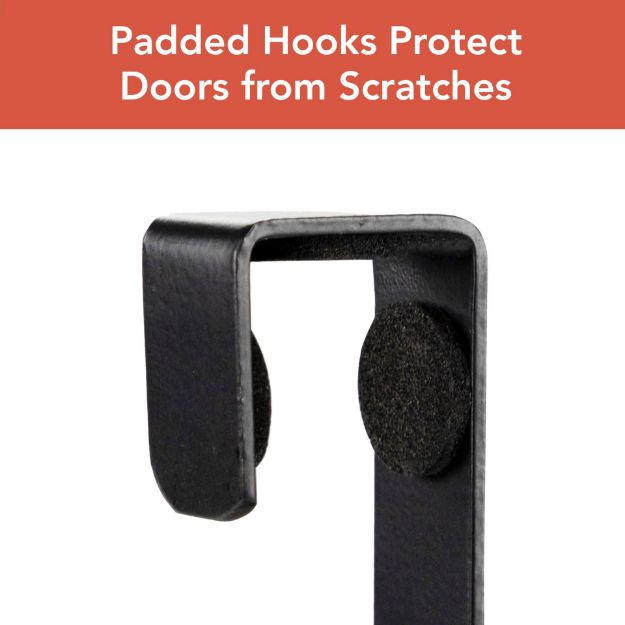 Spectrum Diversified HUDSON OTC TOWEL 3 HOOK BLACK S/2