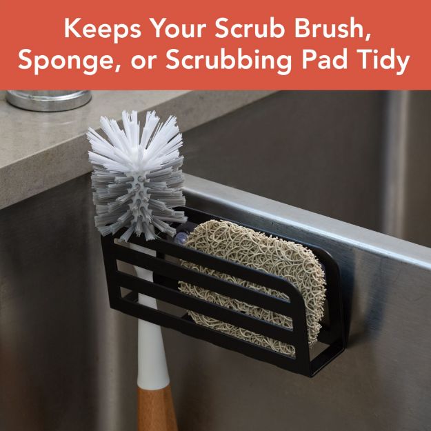 Spectrum Diversified HUDSON SPONGE AND BRUSH HOLDER BLACK