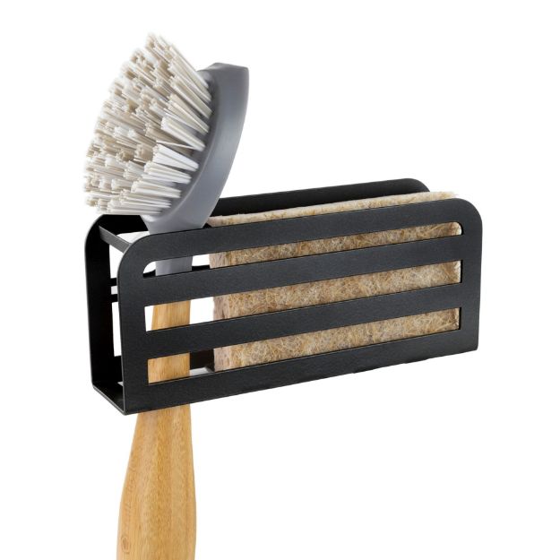 spectrum diversified HUDSON SPONGE AND BRUSH HOLDER BLACK